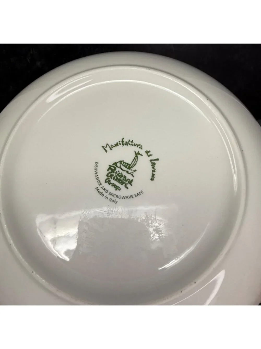 Vintage Richard Ginori Manifattura GIN181 Gold & White Stars Gold Trim Soup Bowl
